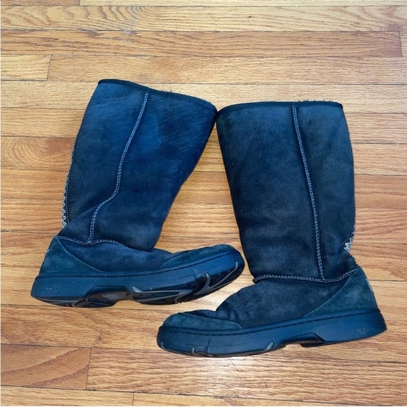 UGG Shoes - UGG Ultimate Tall Braid Black Boots